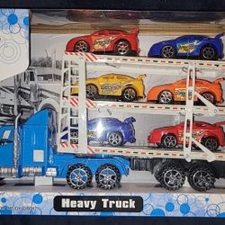 (NEW) 6 Cars w/Super Truck toy 