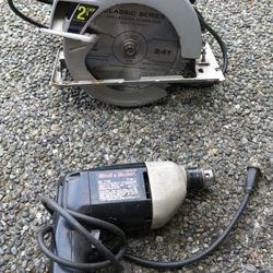 Old Black And Decker Circular Saw And Drill