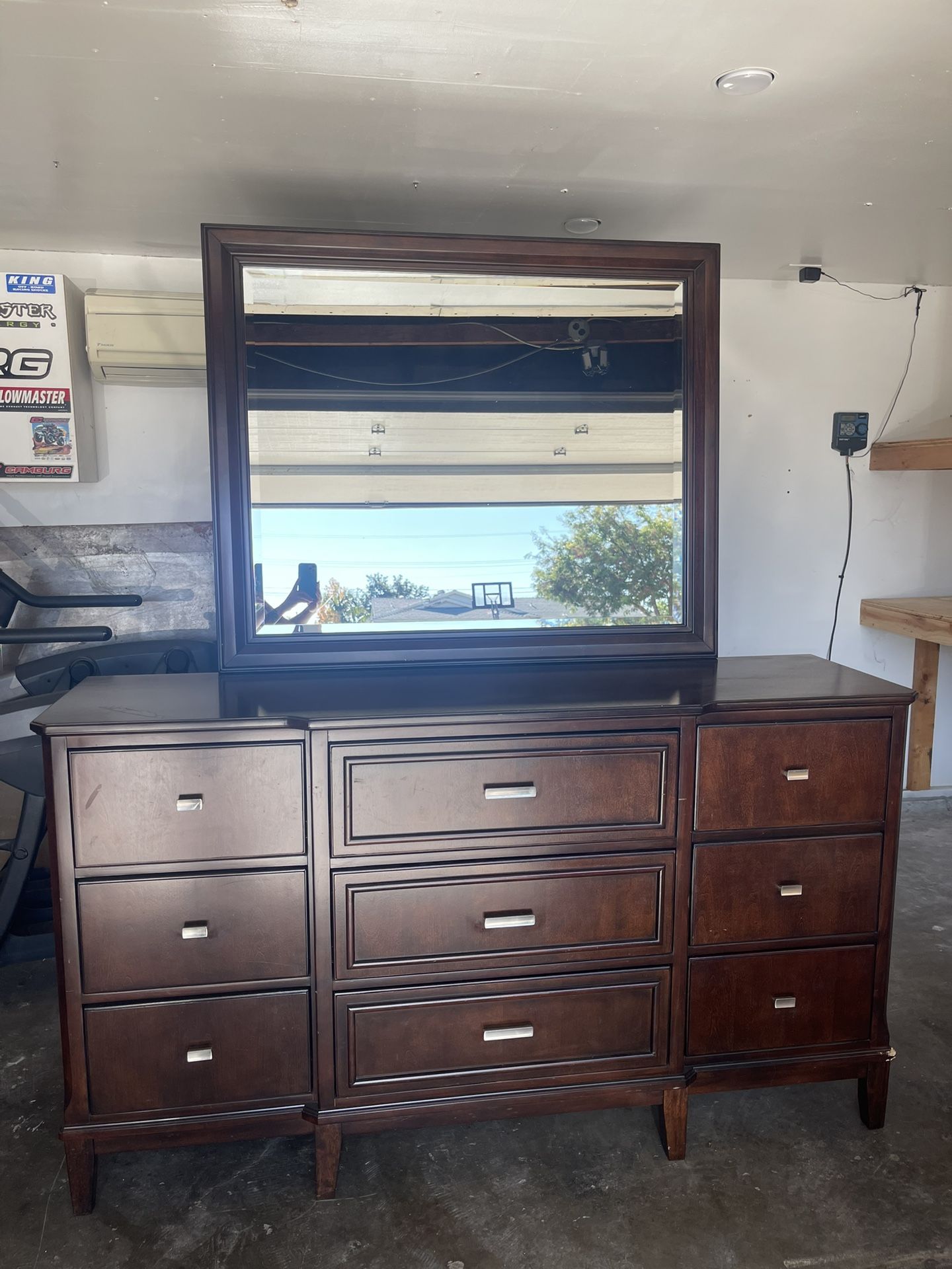 Dresser with mirror & Nightstand 