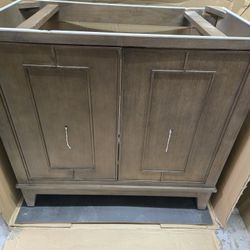 Miseno MV-N253-V36 Kinsale 36" Free Standing Single Basin Vanity Set with Cabinet  - Walnut Drift