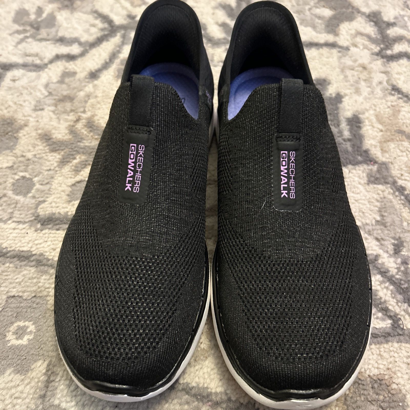 Skechers Go Walk Air Cooled Memory Foam Slip-on Shoes Black Size 6.5 W