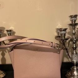 KATE SPADE Grand Street Hayden Crossbody Messenger Bag Warm Vellum Pink Leather