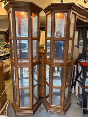 Corner Display Cabinets - Good Condition