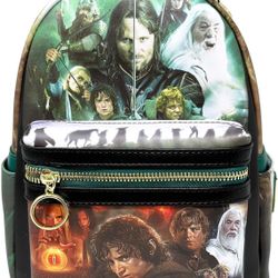 Loungefly Exclusive Lord of the Rings LOTR Movie Collage mini backpack