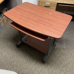 Rolling Adjustable Computer Desk / Mobile Workstation