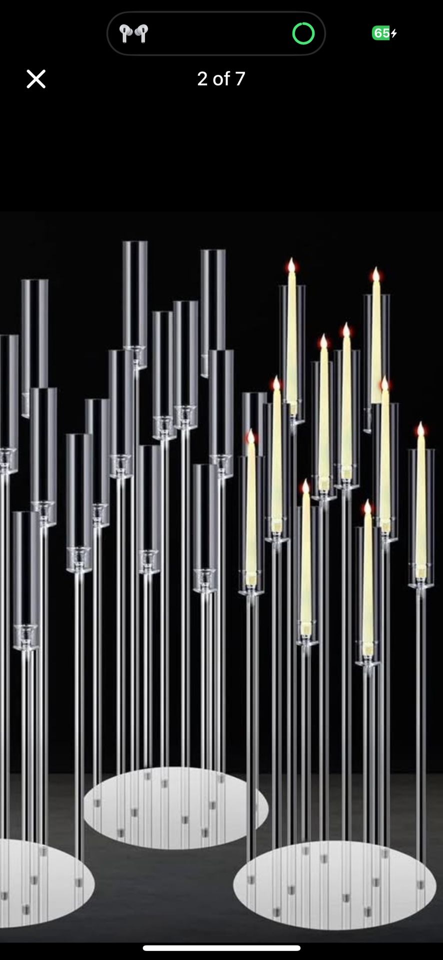 壁炉Pcs 10 Arm 46.5" Acrylic Candelabra Table Centerpiece Floor Candelabras Clear Candle Holder with Removable Lampshade Wedding Candelabra Centerpiece 