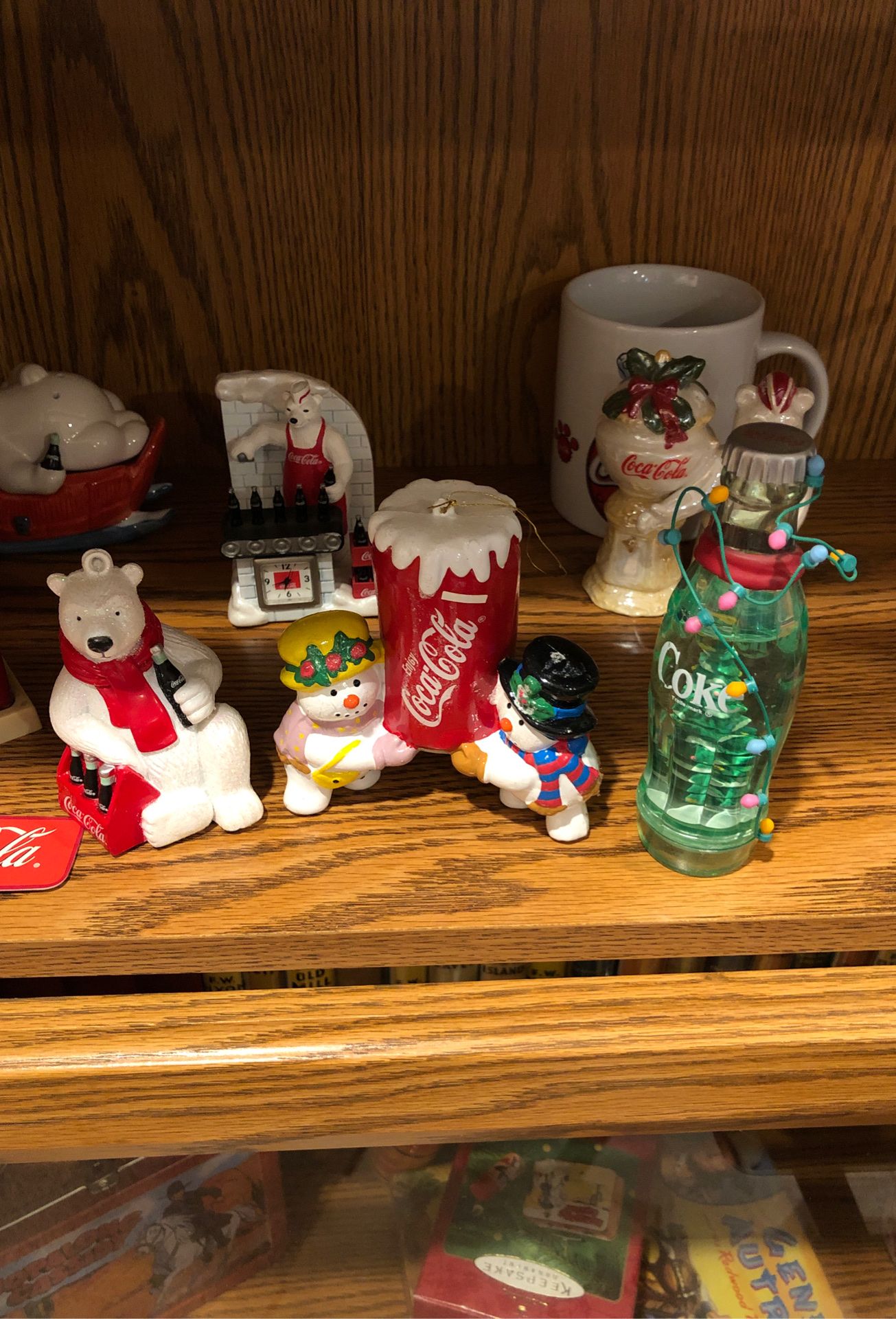 Three Coca Cola ornaments