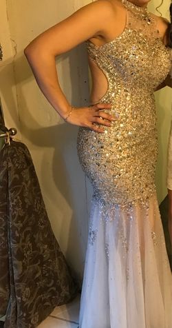 Champagne rhinestone dress