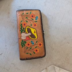 Handmade Leather Mushroom Wallet