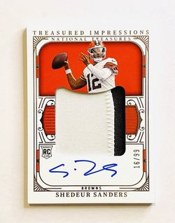 2025 National Treasures Shedeur Sanders RC Treasured Impression Patch Auto 16/99