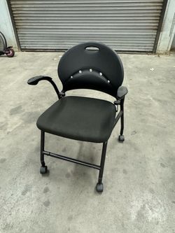 Black Rolling Nesting Chairs