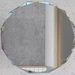 Ello & Allo 24 in. W x 24 in. H Round Frameless Beveled Edge Wall Bathroom Vanity Mirror