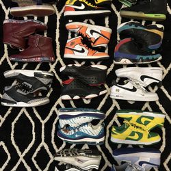 Jordan’s, Nikes, Christian Louboutin, Mason Margiela, Yeezy’s.