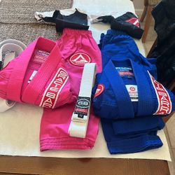 Kids Gracie Barra BJJ Uniforms – Sizes 4–5 & 5–6