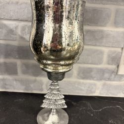 Silver Candle tier Holders - Tree & Snowflake - $5 each - Simi Valley 