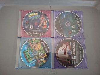 4 Playstation 2 Games TMNT, MK Armageddon, Spider-Man, Crash Bandicoot The Wra..