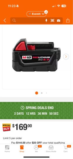 Milwaukee M18 5.0 Battery