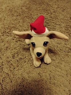Chihuahua Dog Plush with Santa Hat