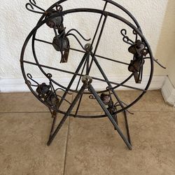 Miniature Metal Ant Ferris Wheel Sculpture Decor