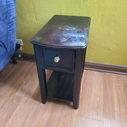 Wooden End Table with Drawer