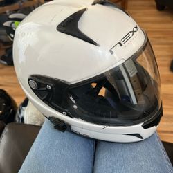 Nexx White Helmet Motorcycle 
