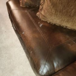 3 Piece  Faux  Leather Couch 