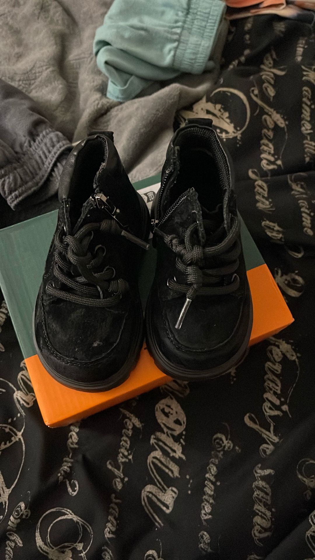 Kids Black Boots