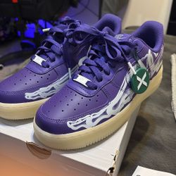Nike Airforce 1 Low ‘07 QS Purple Skeleton Halloween (2021)