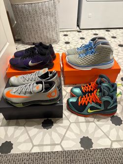 4 pairs of Nikes - Kobe, KD, LeBron