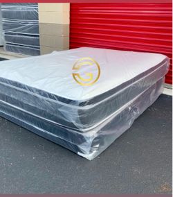 Soft Queen Pillow Top Mattress Set