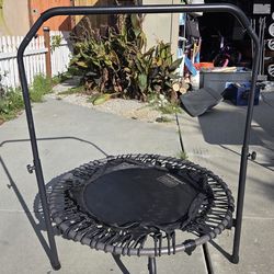 Collapsible Indoor Fitness Trampoline w/ Handle