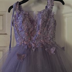 Lavender Butterfly Dress 