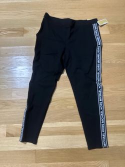 Michael Kors Black Logo Tape Leggings Pants XLarge