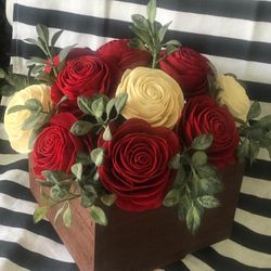 Wood Flowers Centerpieces