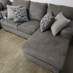 New Brown Sofa With Reversible Chaise 