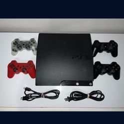 Ps3 With 4 Controllers And Games
