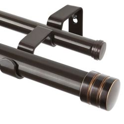 Double Curtain Rod 72-144”