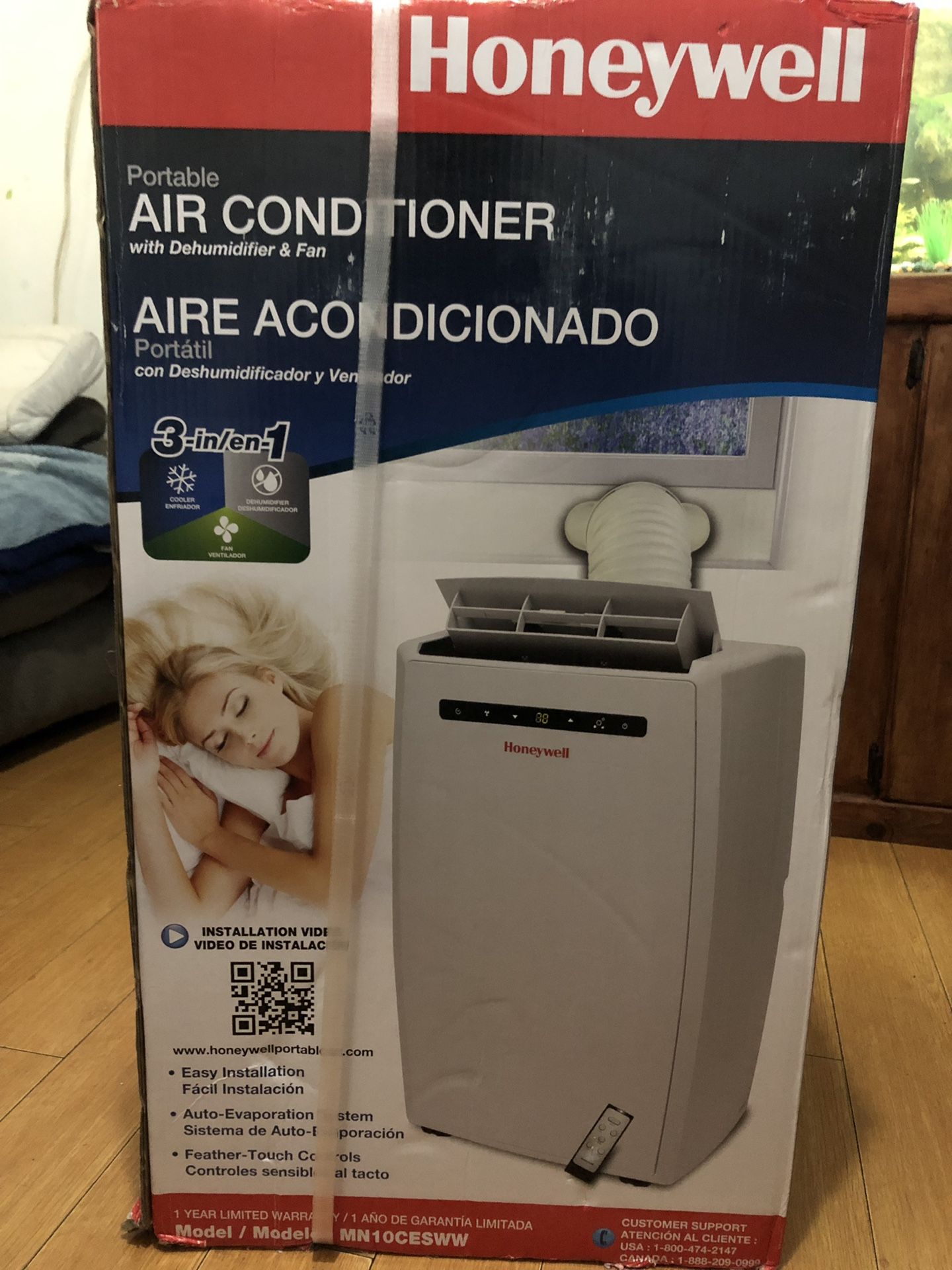 Honeywell 10k BTU Portable AC -400sq.ft (Tambien Hablo Español)