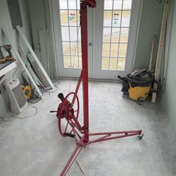 16Ft Drywall Rolling Lifter Panel Hoist Jack Tool with Caster Construction Lockable Tool Perfect for Both Home & Commercial Use