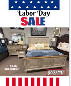 4 PC KING BEDROOM  SET