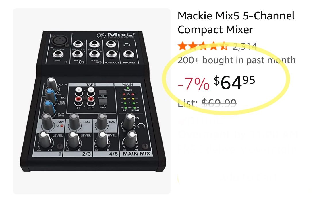 Mix5 5-Channel Compact Mixer