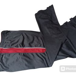 Athletic Works Joggers Sweatpants Black/Red Dry  Works Large 36-38