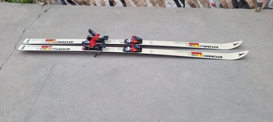 Atomic Micro CSE Skis 195 cm w/ Bindings Used Good Condition No Boots Included