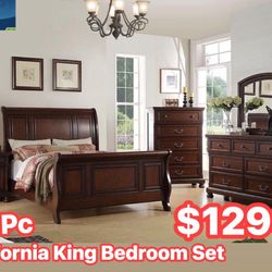 🚨Back In-stock 🚨 Our Best Seller Bedroom Set Available For Pick Up Today ! Cal- King 4 Pc 