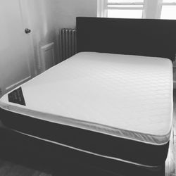 Mattress+Regular Box+Bed frame  Queen size pillow top 12”thick Medium confort+Quality Brand New We Finance only 50.00 down payment delivery same day a