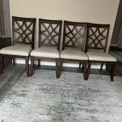 4. solid wood chairs.🪑  excellent condition