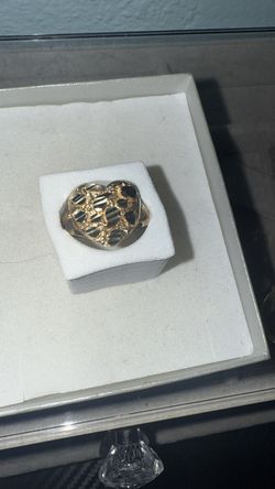 Nugget heart ring 10k gold
