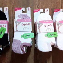 6pk Peds All Day Active Ultra Low Cut Socks Liners