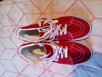Vans High-Top Sneakers Red and White