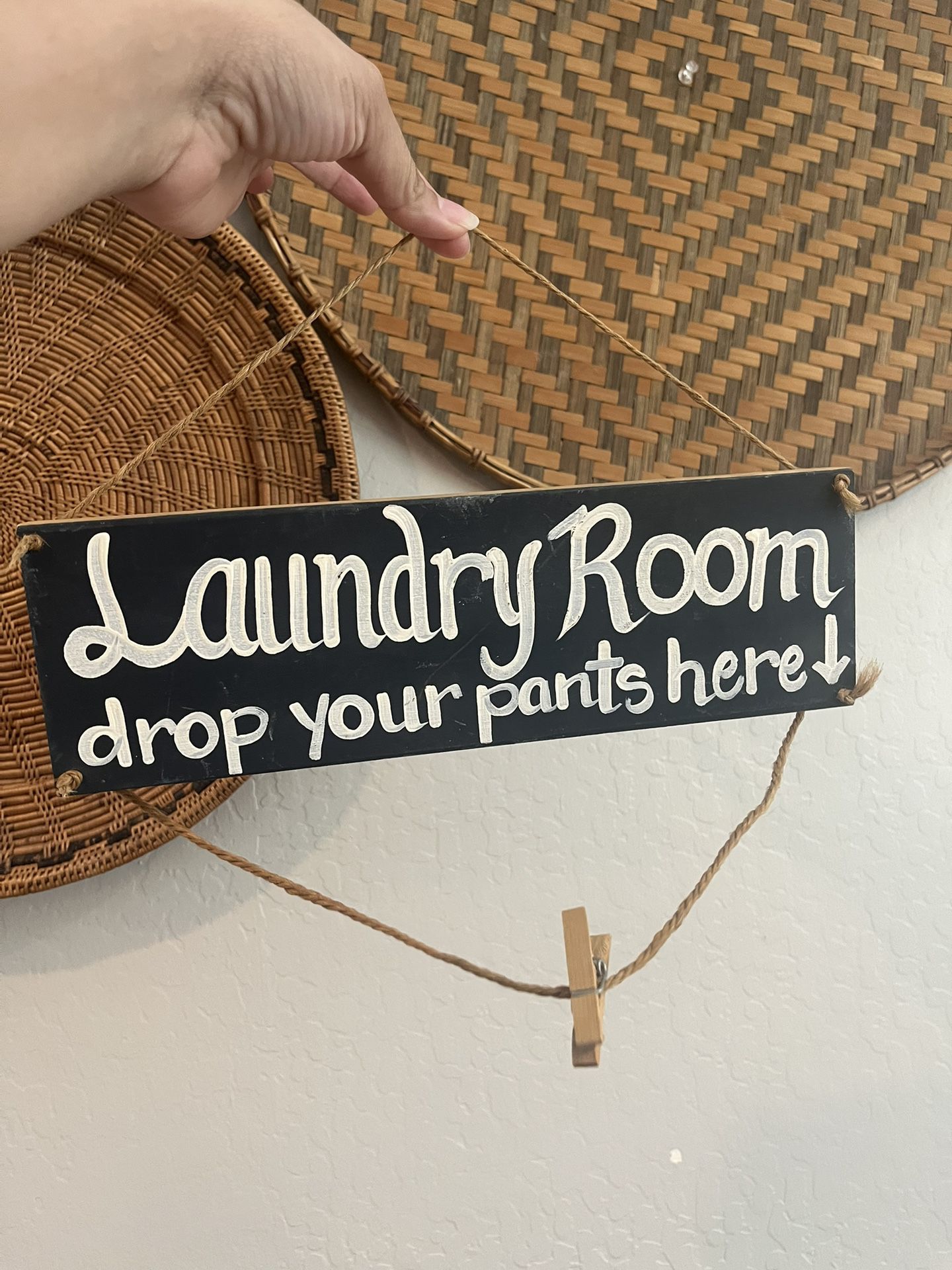 Wood Laundry Room Sign 
